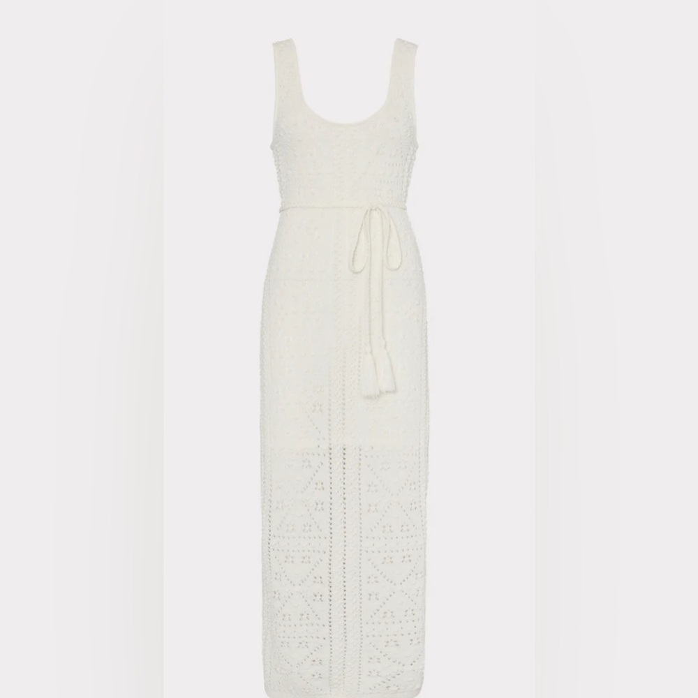Bubble Pointelle Knit Midi Dress
